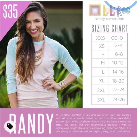 NWT LuLaRoe Randy Top - Picture 4 of 4